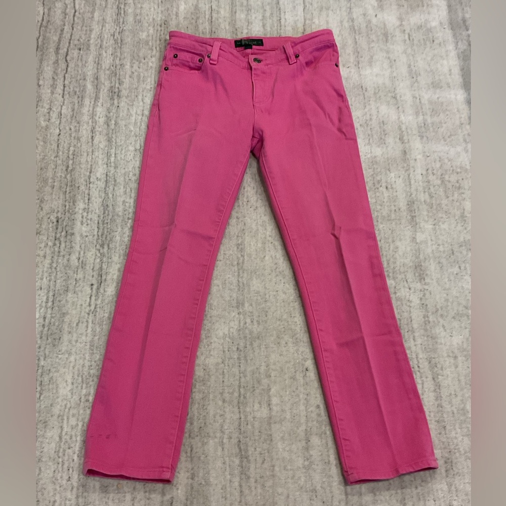 LRL LAUREN JEANS CO Modern Straight Pink Ankle Jeans